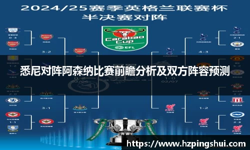 悉尼对阵阿森纳比赛前瞻分析及双方阵容预测